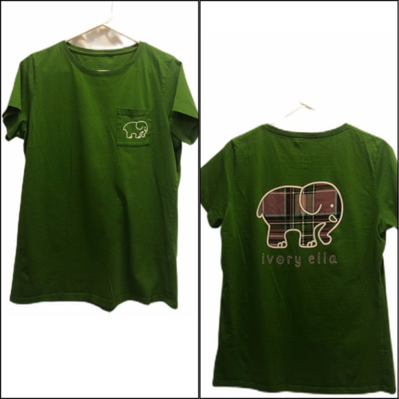 ivory ella Tops - Ivory Ella green plaid tee